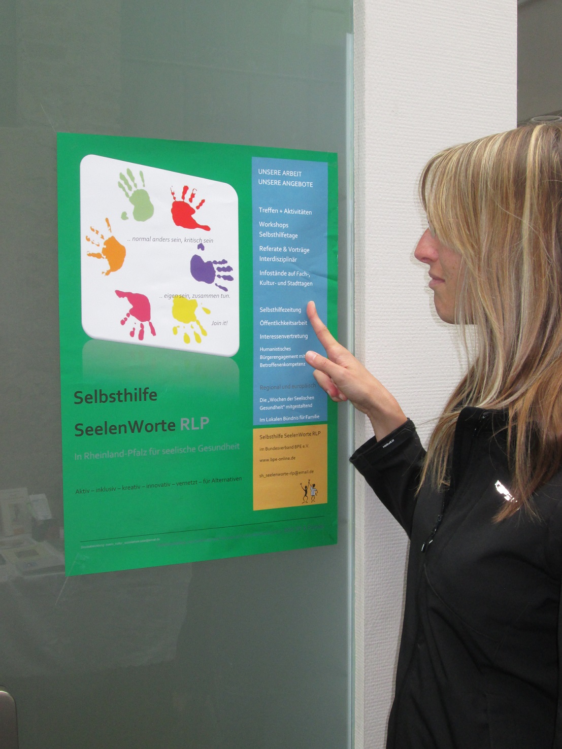Neues Plakat von Selbsthilfe SeelenWorte RLP kommt an